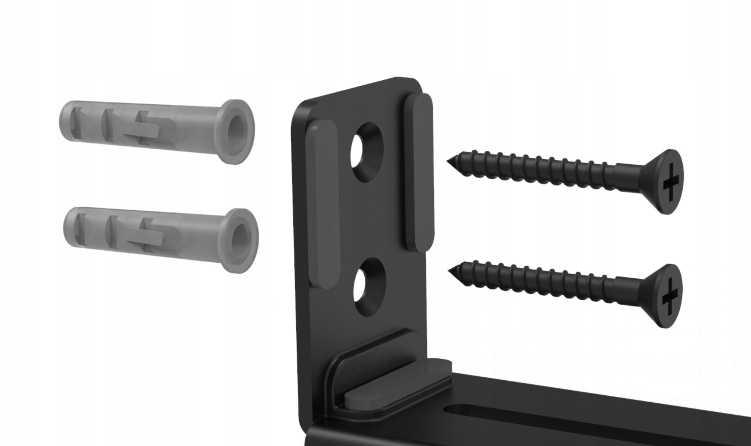 UCHWYTY REGULOWANE NA SOUNDBAR GŁOŚNIKI UNIWERSALNE ŚCIENNE MOZOS SWM2 2SZT Kolor czarny