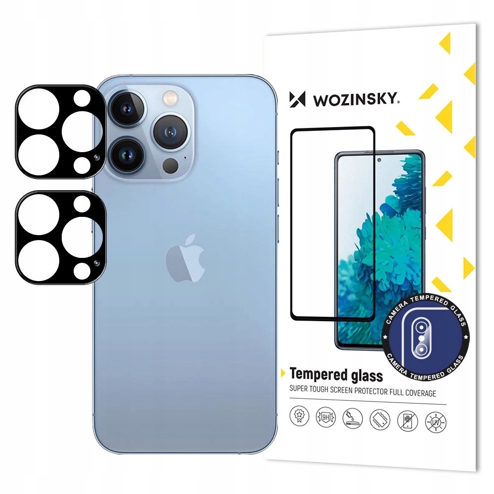 Czarne szkło na aparat Wozinsky Full Camera Glass na iPhone 17 Pro Max, 2