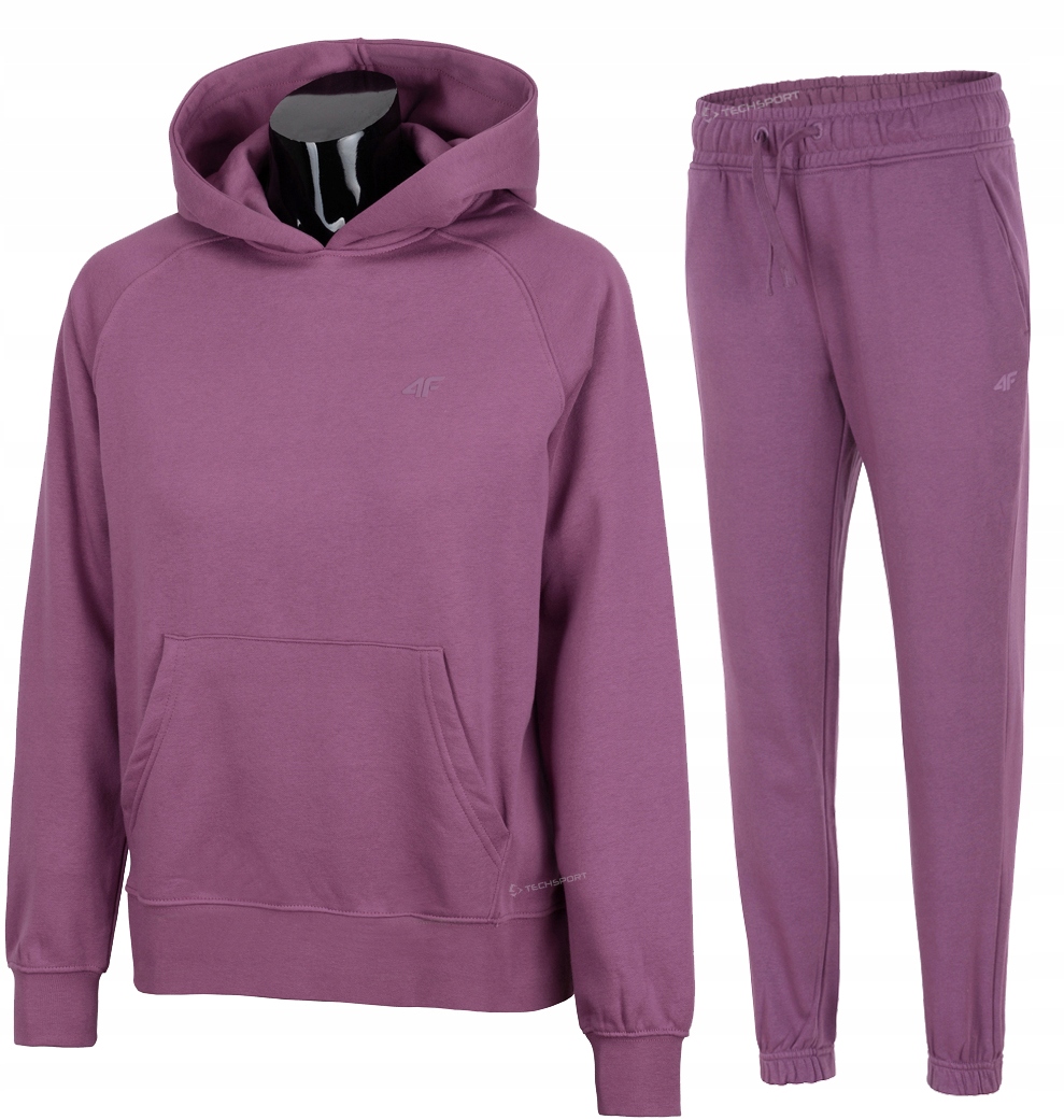 4F Ocieplany Damski Dres Bawełna Komplet Dresowy Bluza Spodnie rozm XL