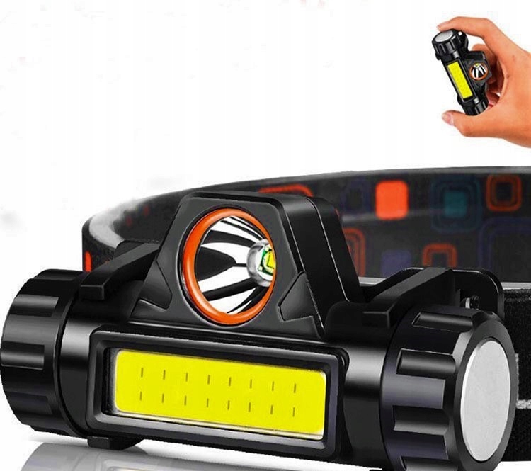 LATARKA CZOŁOWA 4w1 Z MAGNESEM AKU MINI REFLEKTOR Kod producenta SDH1500