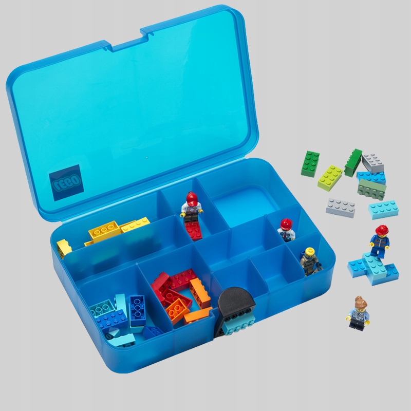 LEGO POJEMNIK SORTER Z PRZEGRÓD CLASSIC NIEBIESKI Kolor dominujący odcienie niebieskiego