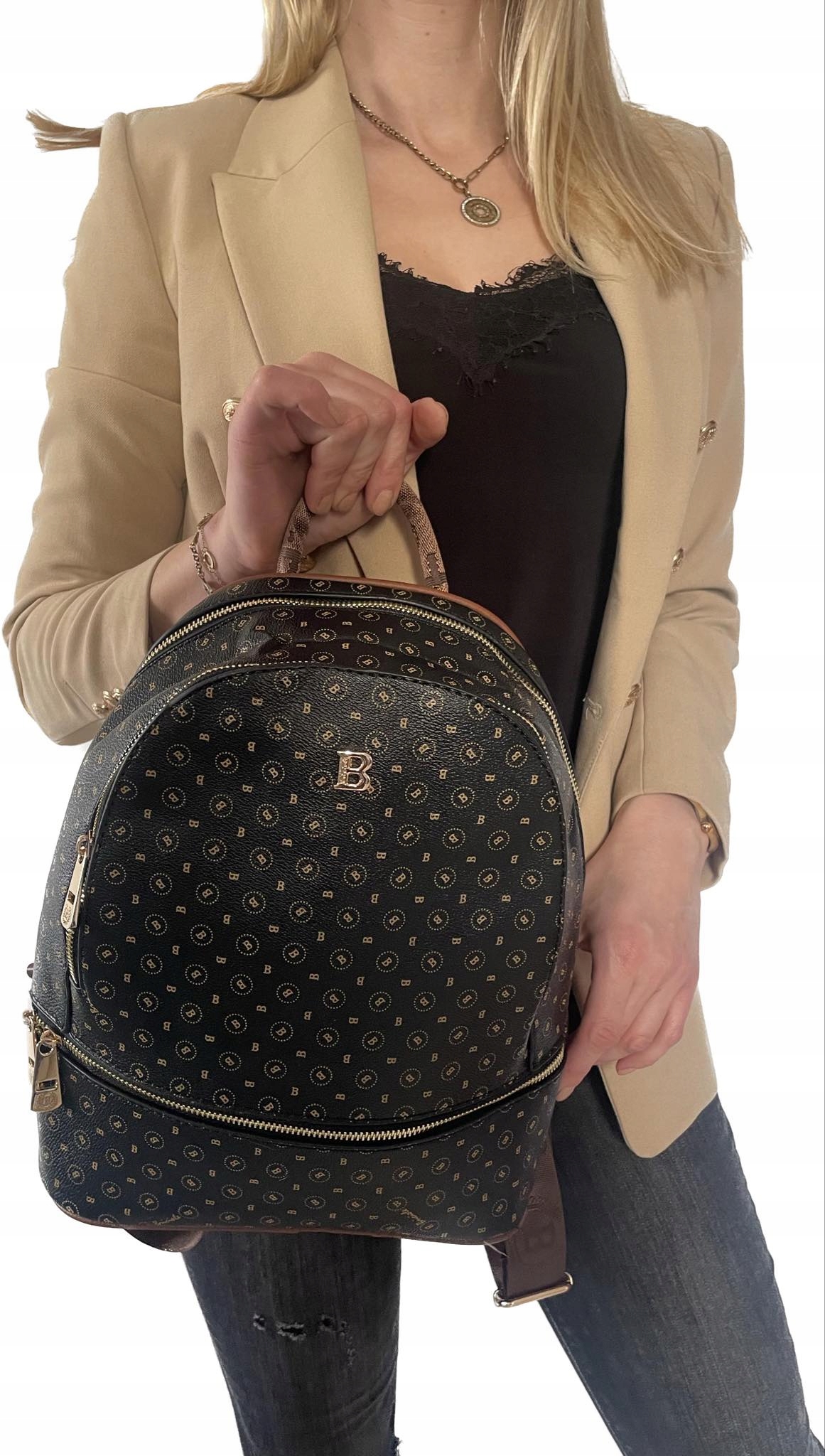 LOGOWANY PLECAK DAMSKI TOREBKA A4 Płeć kobieta