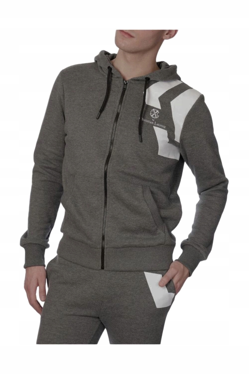 Pánská Pánská mikina s kapucí na zip velikosti CXL, teplá a pohodlná, s fleecovým materiálem, šedá vel. S