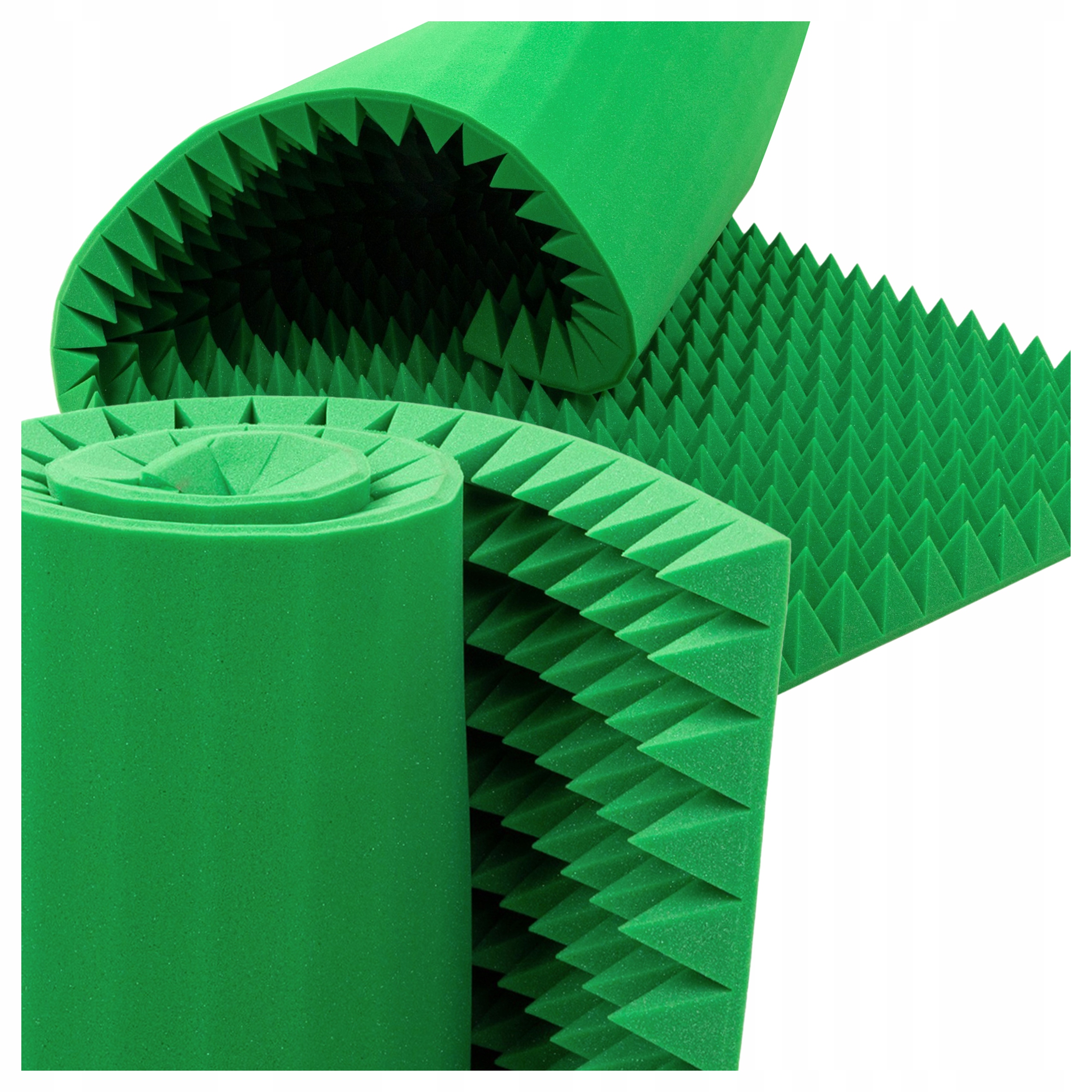 Akustický panel tmavě zelený, pohlcování středních a vysokých tónů, 7 cm