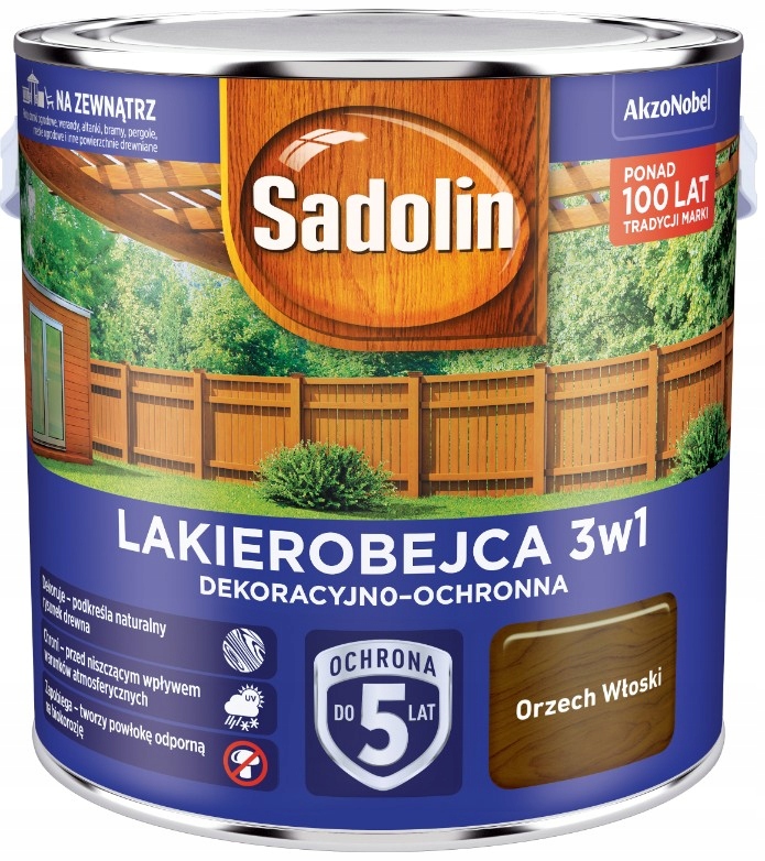Sadolin Lakierobejca 3w1 Orzech Włoski 2,5L