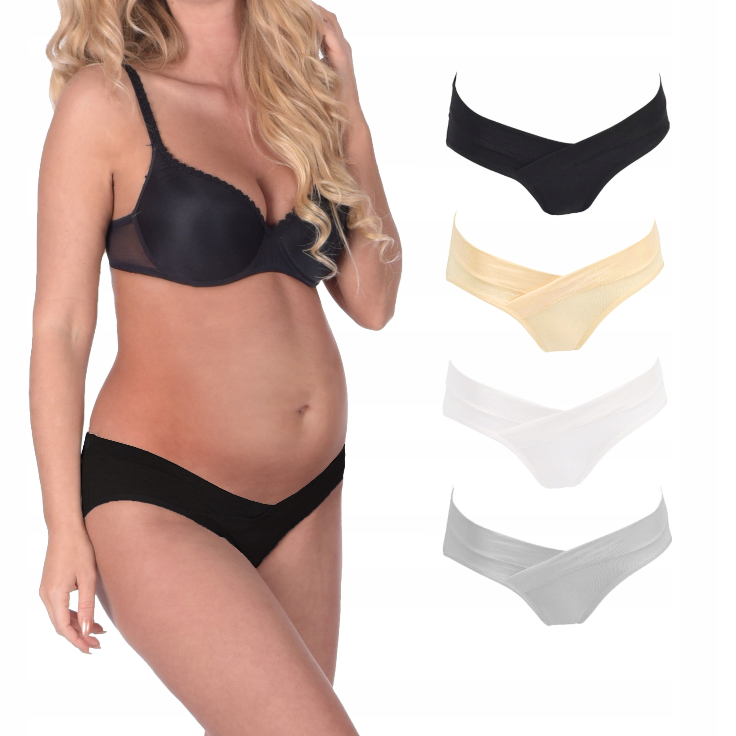 Majtki CIĄŻOWE pod brzuch FIGI bawełniane Kolor wielokolorowy