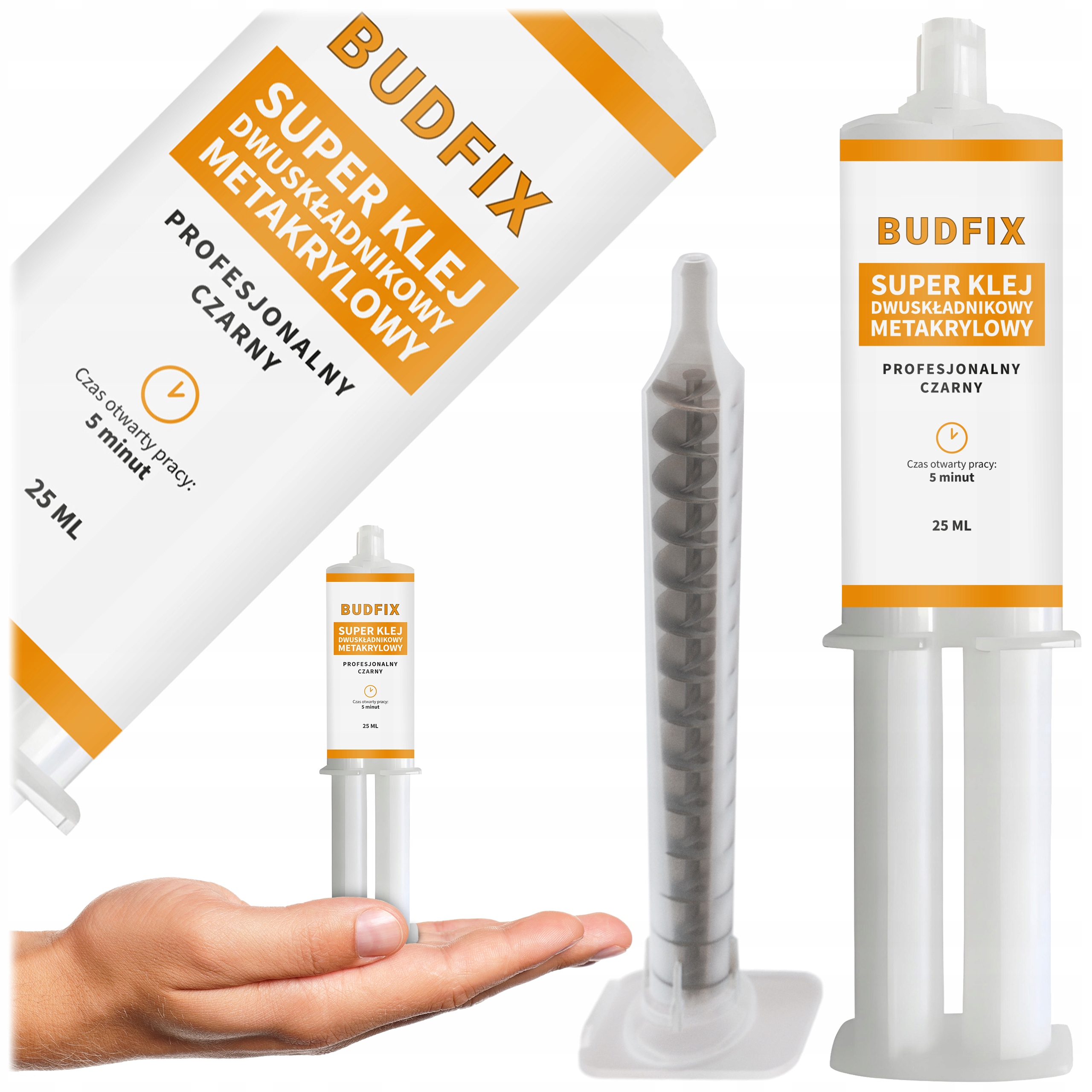 Klej Montażowy Czarny Mma do Kompozytów Tworzyw Laminatu Abs Magnesów 25ml