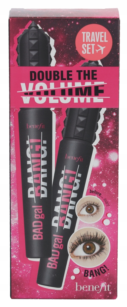 Benefit Sada Badgal Bang! Řasenka 2x8,5 g Intense Pitch Black