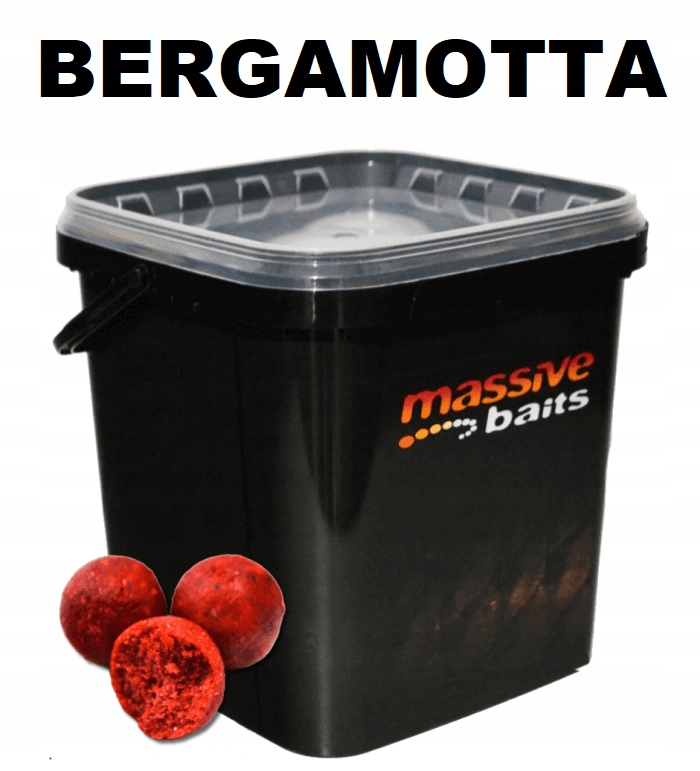 Boilies Massive Baits 18 mm 10 kg Kbelík Strawberry Bergamotta