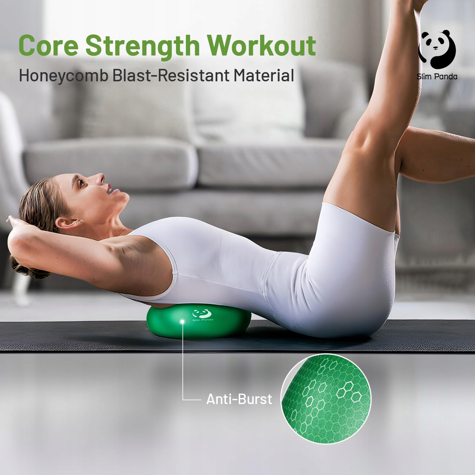 SLIM PANDA Piłka Gimnastyczna 23-25cm Pilates Yoga Fitness Balans Domowy — miniatura 3