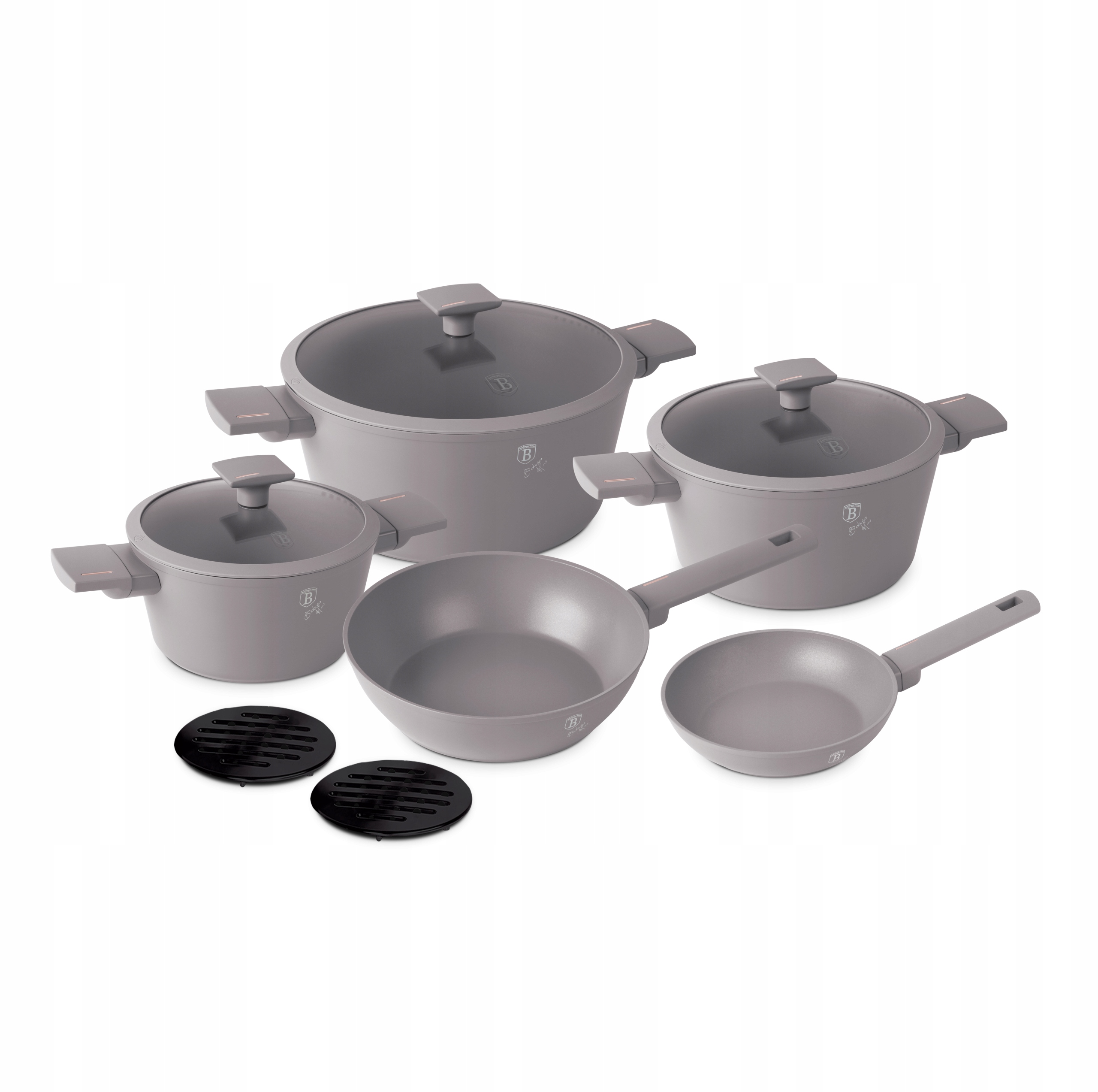 BerlingerHaus Taupe BH-8110 10 ks Súprava hrncov
