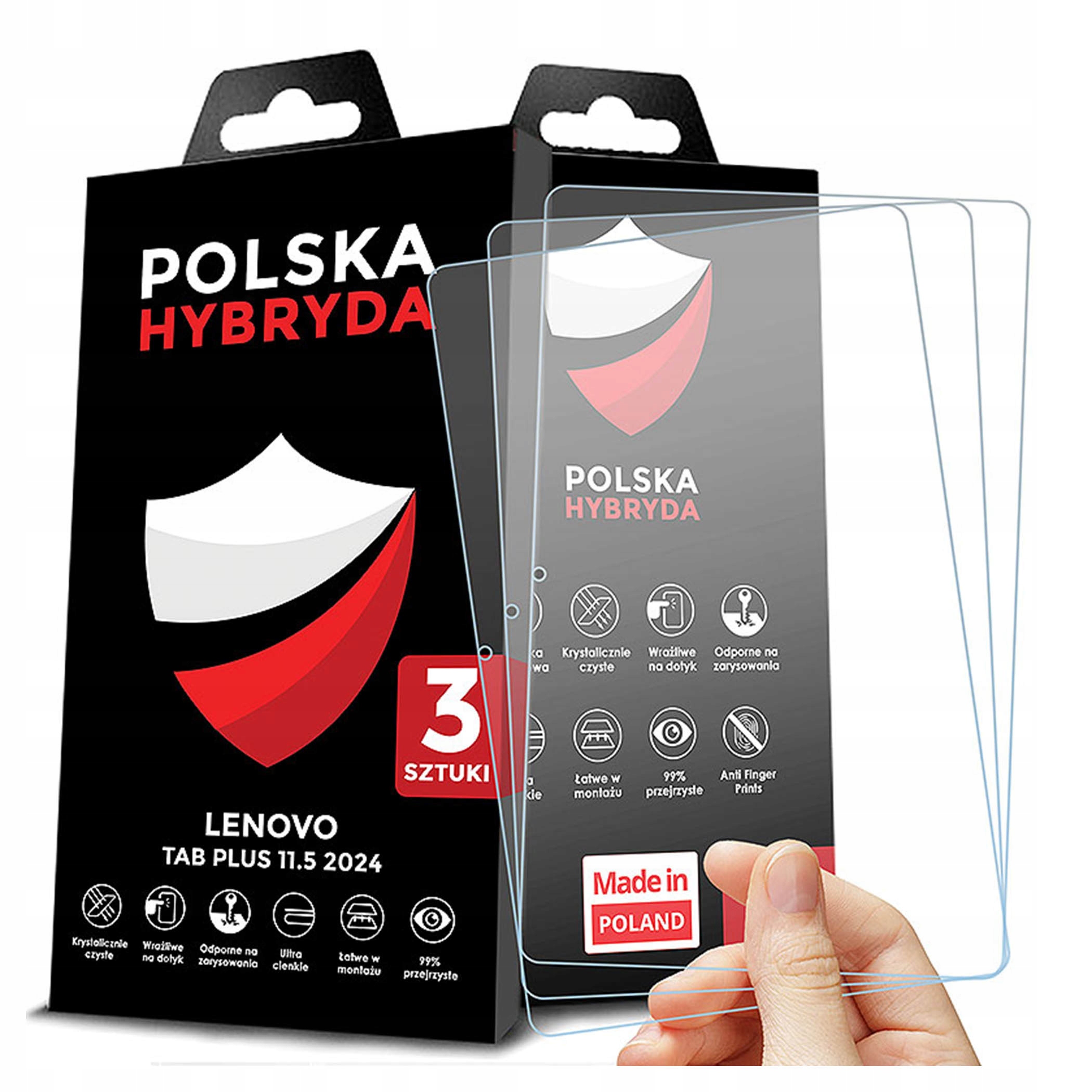 Szkło Ochronne Do Lenovo Tab Plus 11.5 2024 Nietłukace 3w1