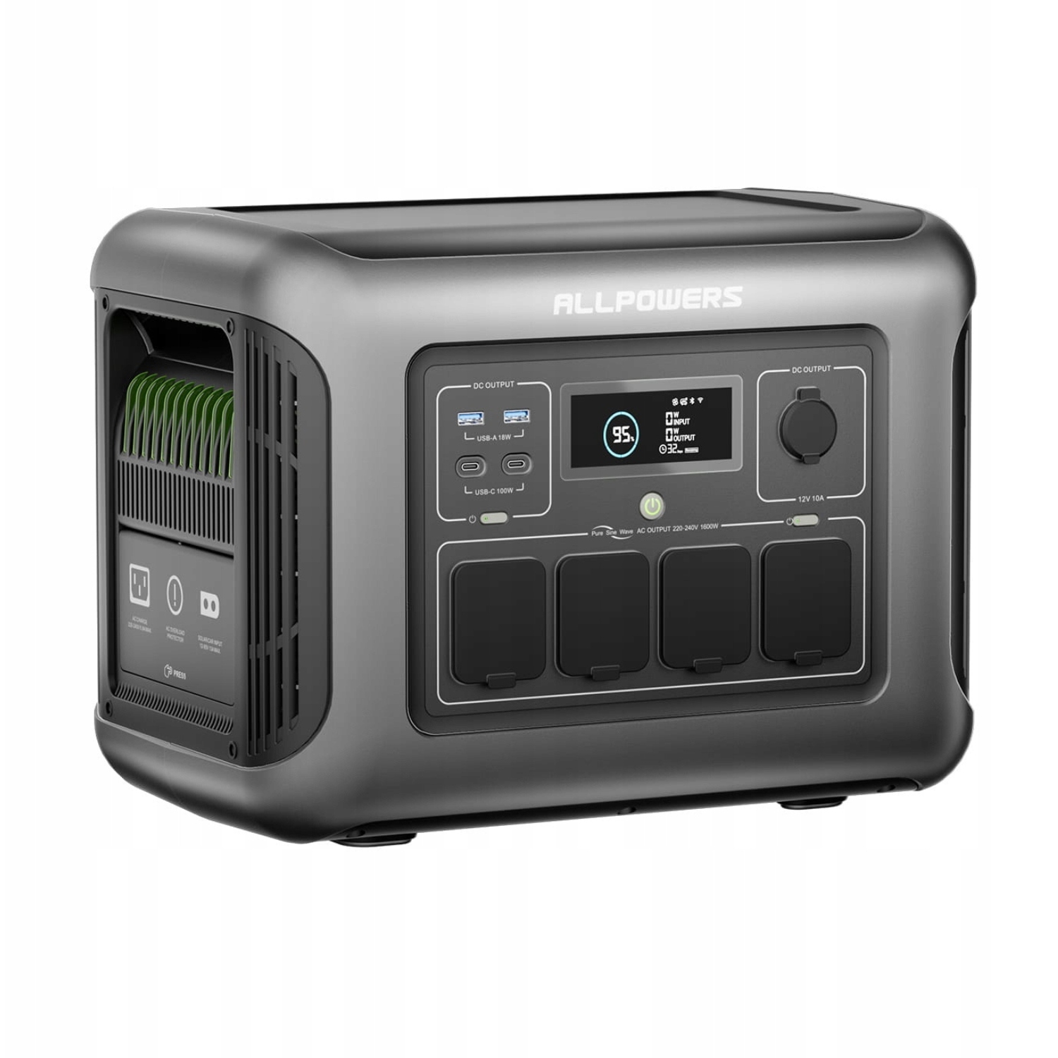 Портативна електростанція ALLPOWERS R1500 Lite, накопичувач енергії 1600 Вт 1056 Вт·год, код виробника PS506-R1500-LITE-EU-H