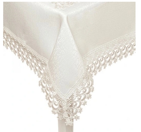 

Obrus Gipiura Plamoodporny 150x400 Ecru Prostokąt