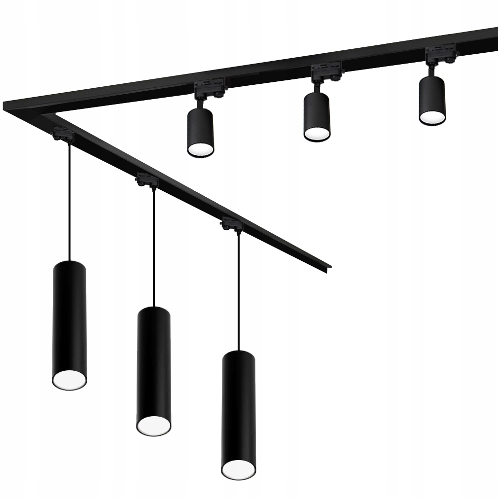 Sada kolejnicový kabel 3 m 3 x závěsná lampa 3 x reflektor SuperLED