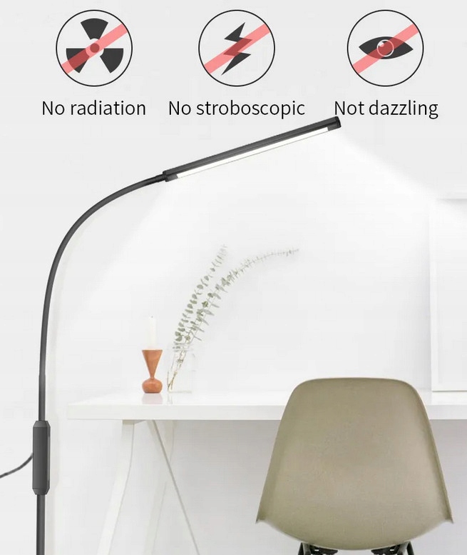 LAMPA LED STOJĄCA PODŁOGOWA LAMPKA BIURKOWA NOCNA ZASILACZ USB PILOT IR Rodzaj gwintu zintegrowane źródło LED