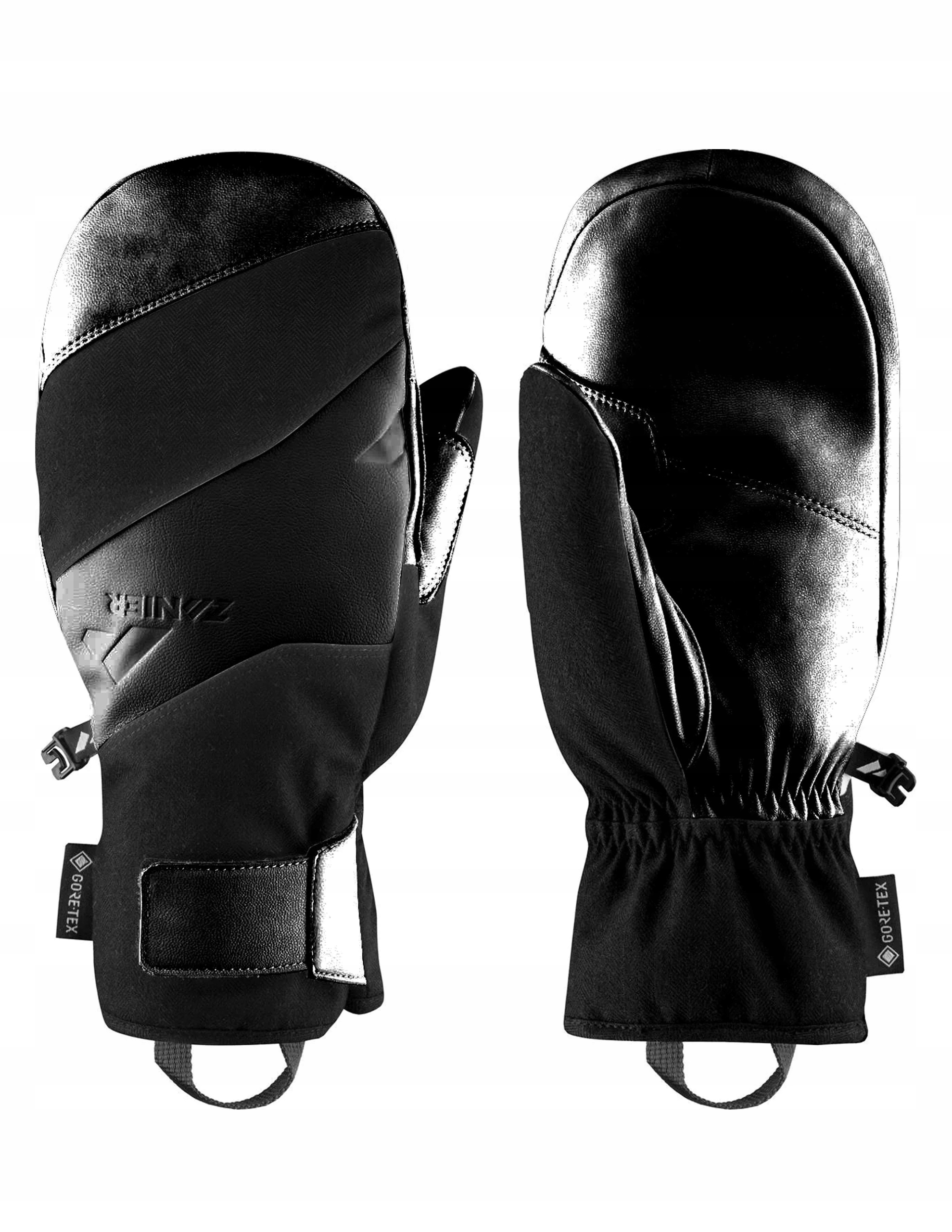 Zateplené dvouprsté lyžařské rukavice Zanier Sky.GTX Gore-Tex Černá