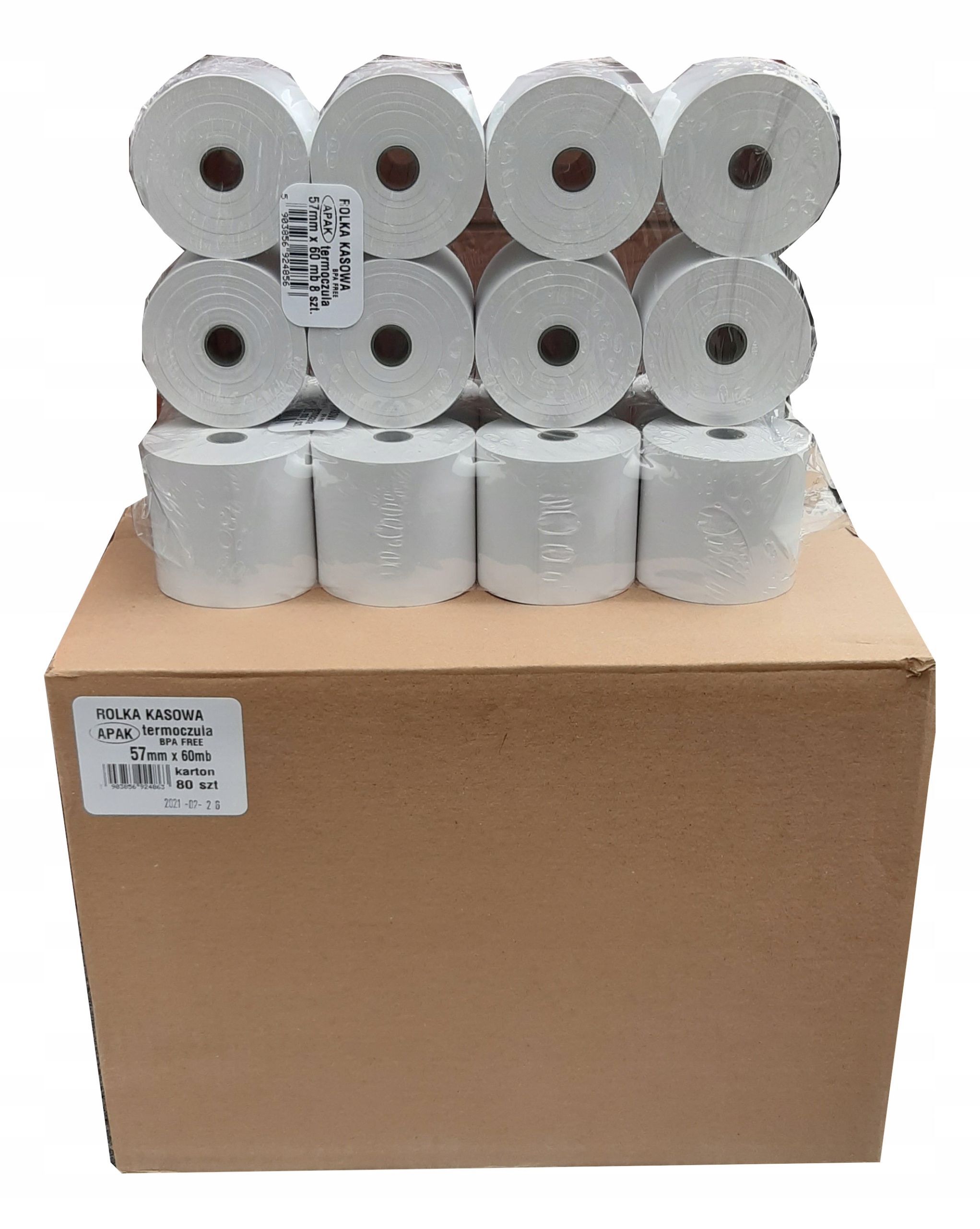 

Rolka Termiczna 57X60 do kasy 80 Szt. paragon