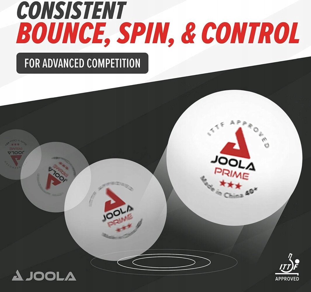 PIŁECZKI DO TENISA STOŁOWEGO JOOLA PRIME 6SZT BIAŁA Kolor dominujący biały