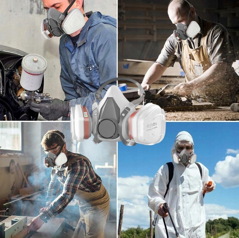 MASKA PRZECIWGAZOWA PEŁNA Lakiernicza Gazowa PEŁNOTWARZOWA 6800 + OKULARY Kolor wielokolorowy