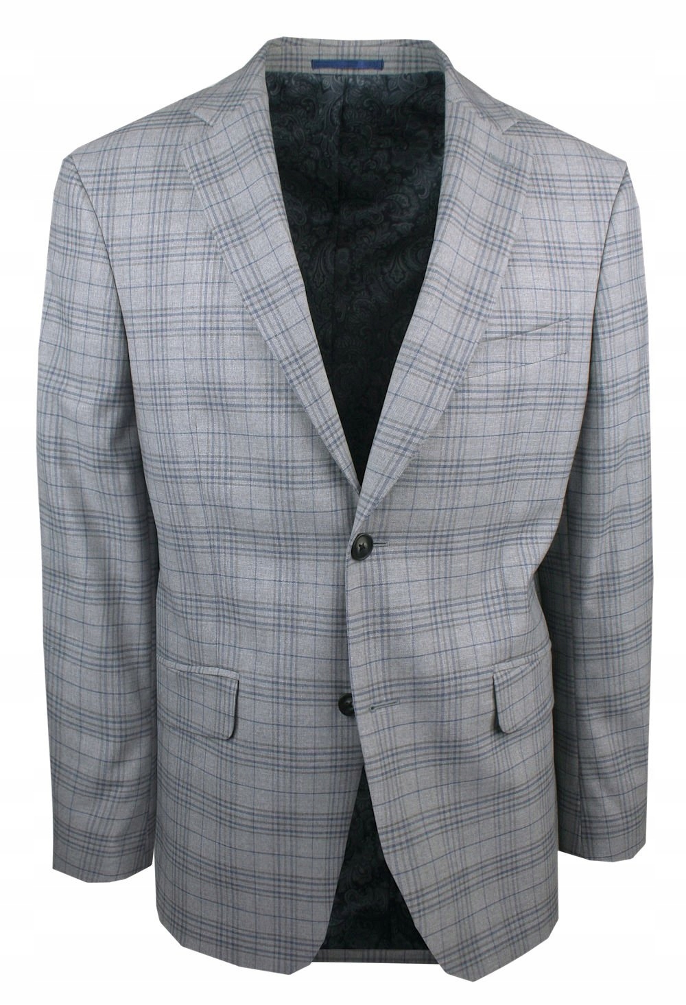 Ocelová Sako pro muže s kostkovaným vzorem Victorio vypasovaná (Slim) 116/176