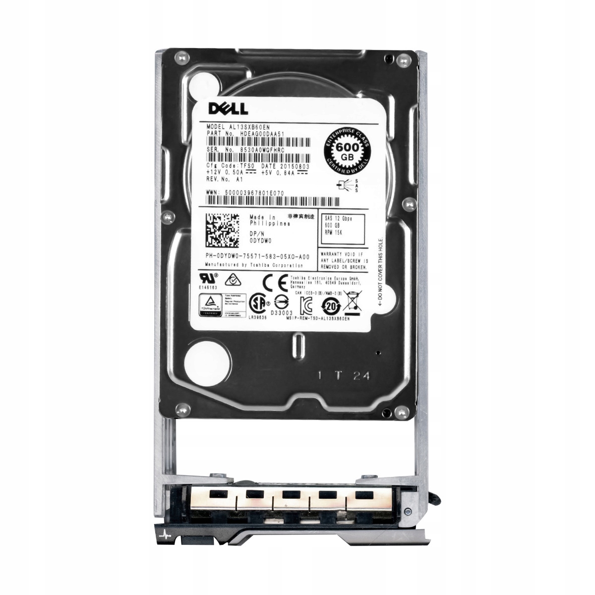 Dell 0DYDW0 600GB 15K 128MB SAS-3 2.5' AL13SXB60EN