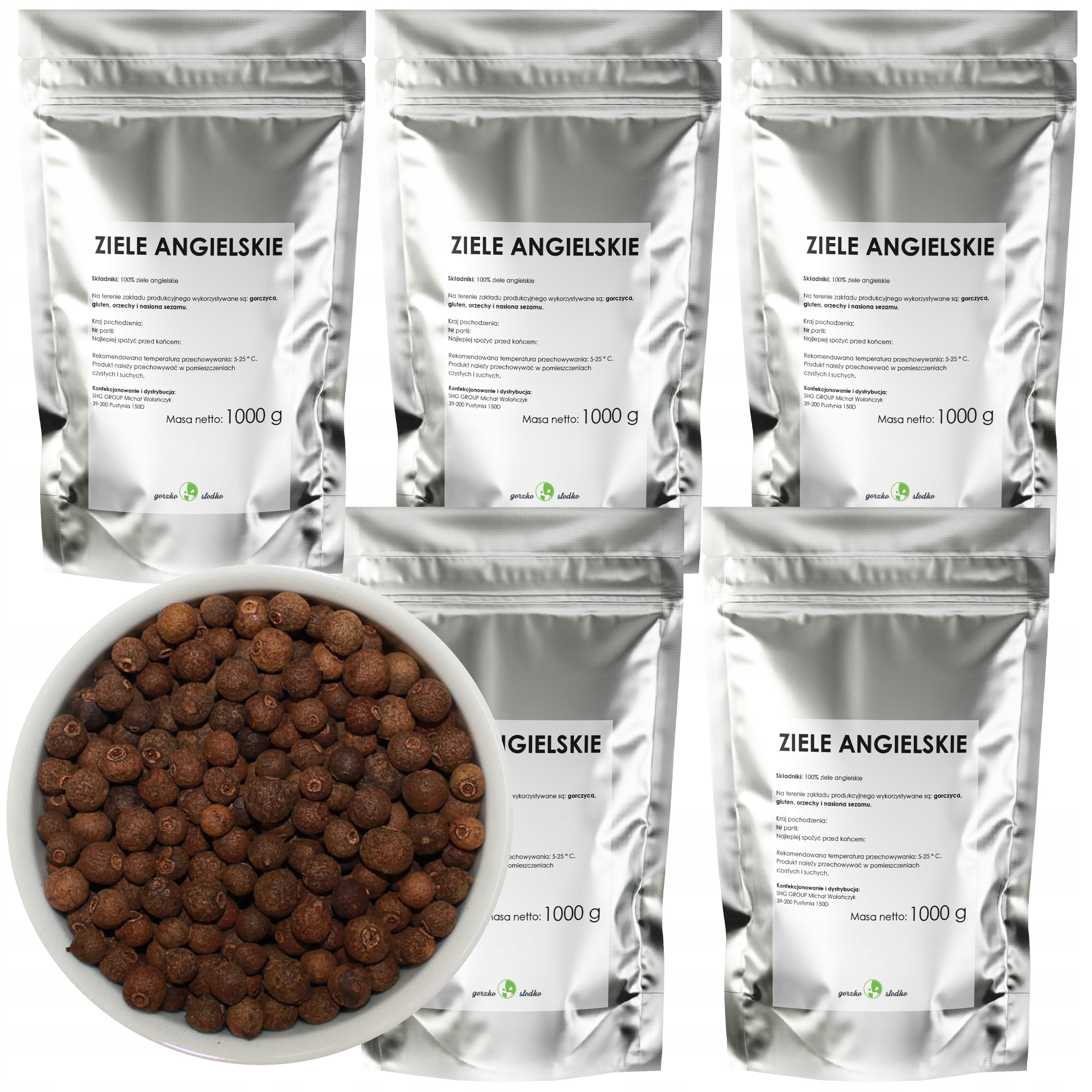 Ziele Angielskie 5 kg całe ziarno Naturalna przyprawa