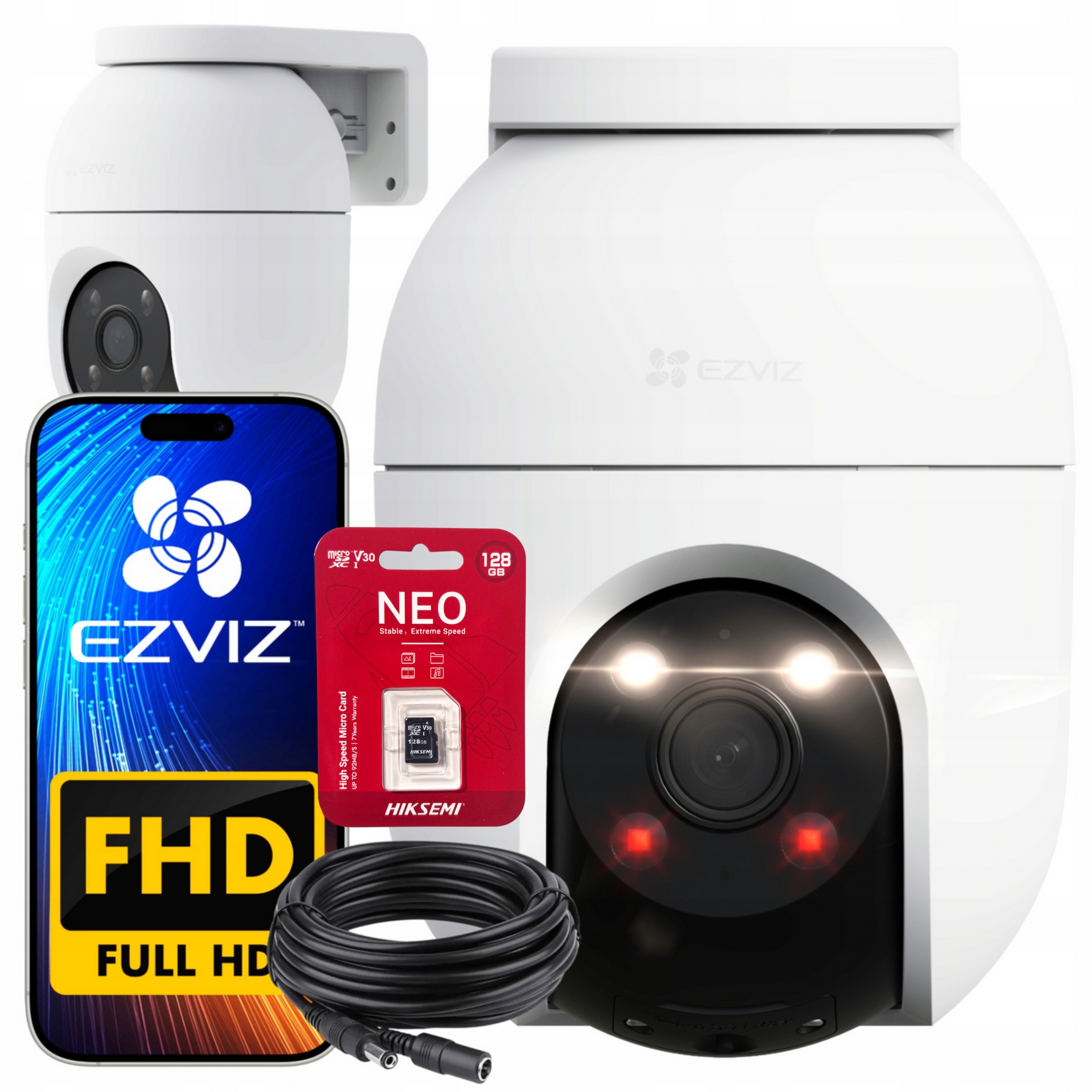 Kamera Obrotowa C8C Wifi Ezviz 1080P IP65 Aplikacja Karta Pamięci 128GB