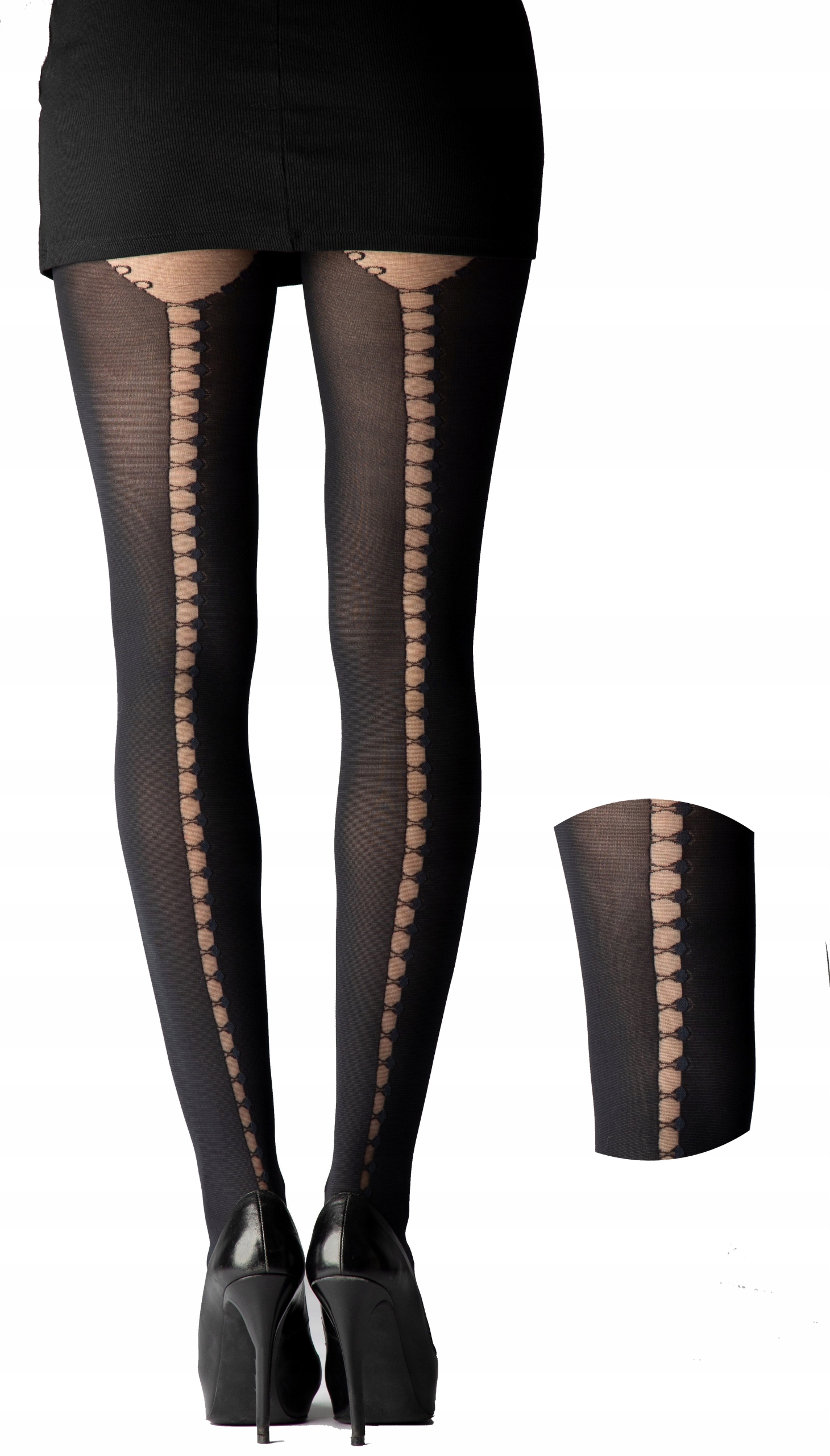 

rajstopy sexowne z szewkiem grube Włoskie Calze