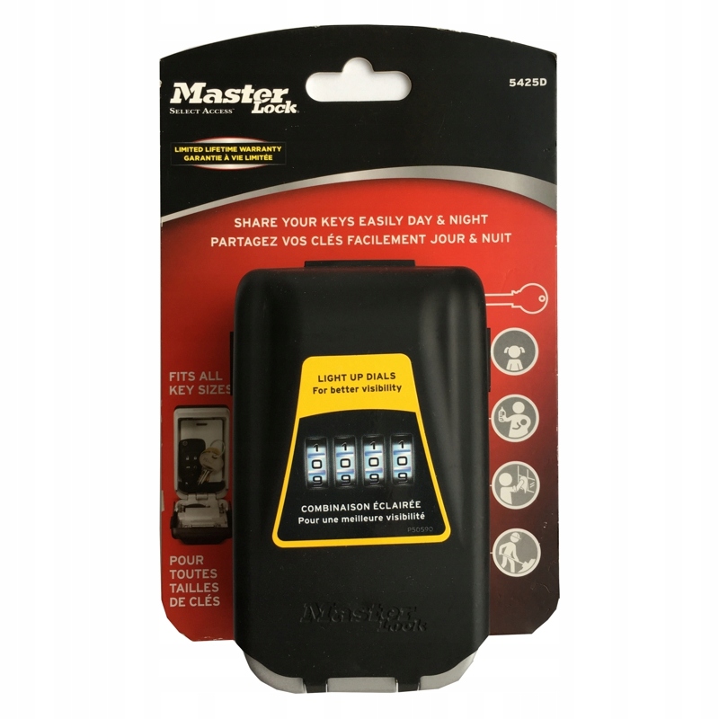 Sejf Kasetka na Klucze Mini Skrytka z Szyfrem Master Lock 5425EURD Stalowy