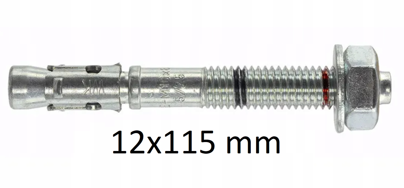Kotva do betonu mechanická ocelová 12x115 mm 40ks