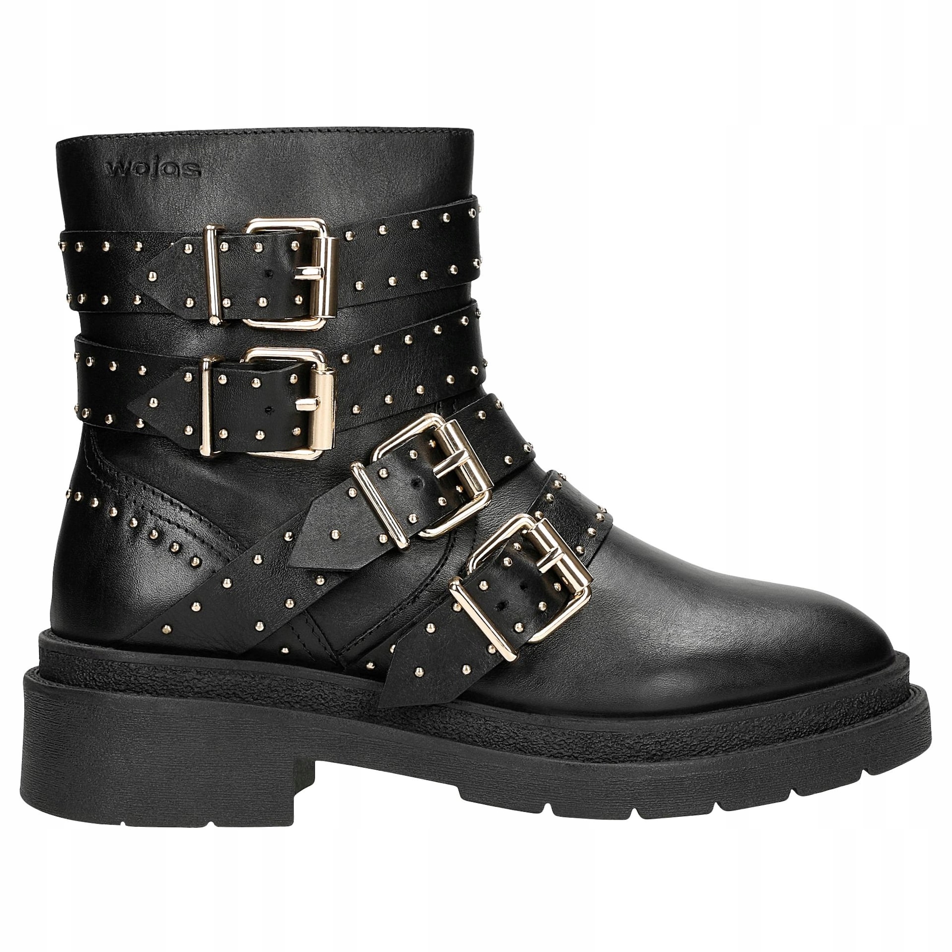 Černé bikery se zlatými nýty vel. 36