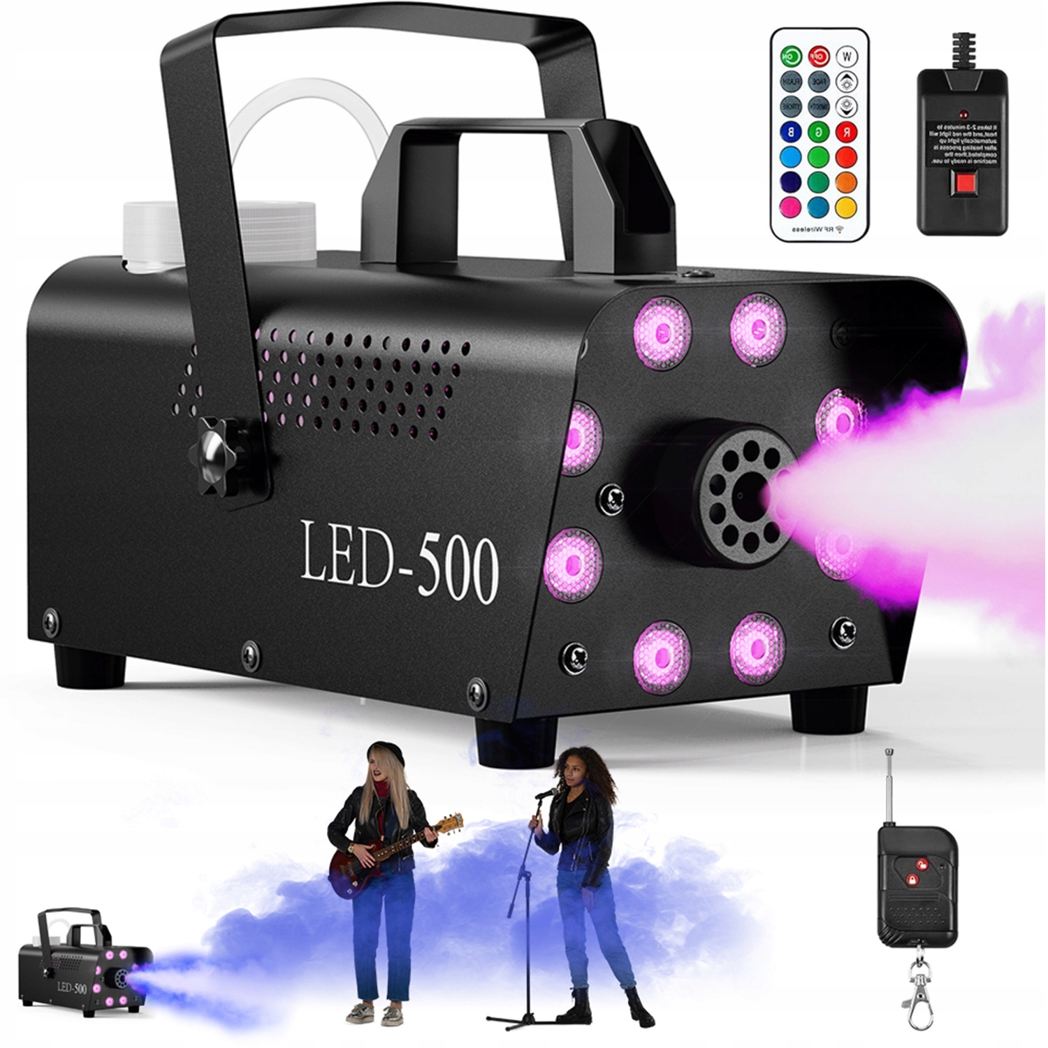 Stroj Na Jevištní Kouř 300 ML, Kapacita 8 Led Světel, Párty