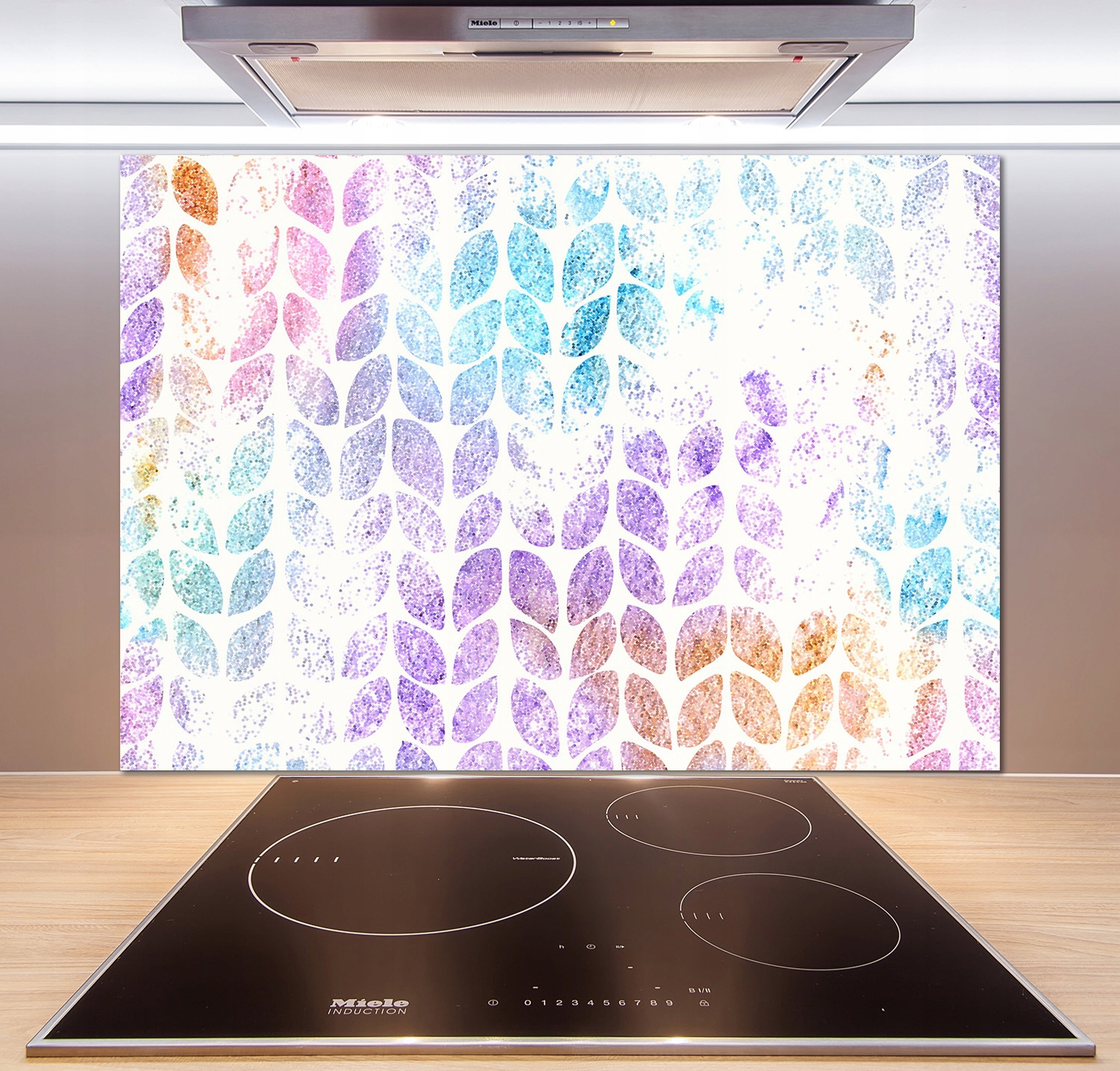 

Panel do kuchni Kolorowe listki 100x70 cm + Klej