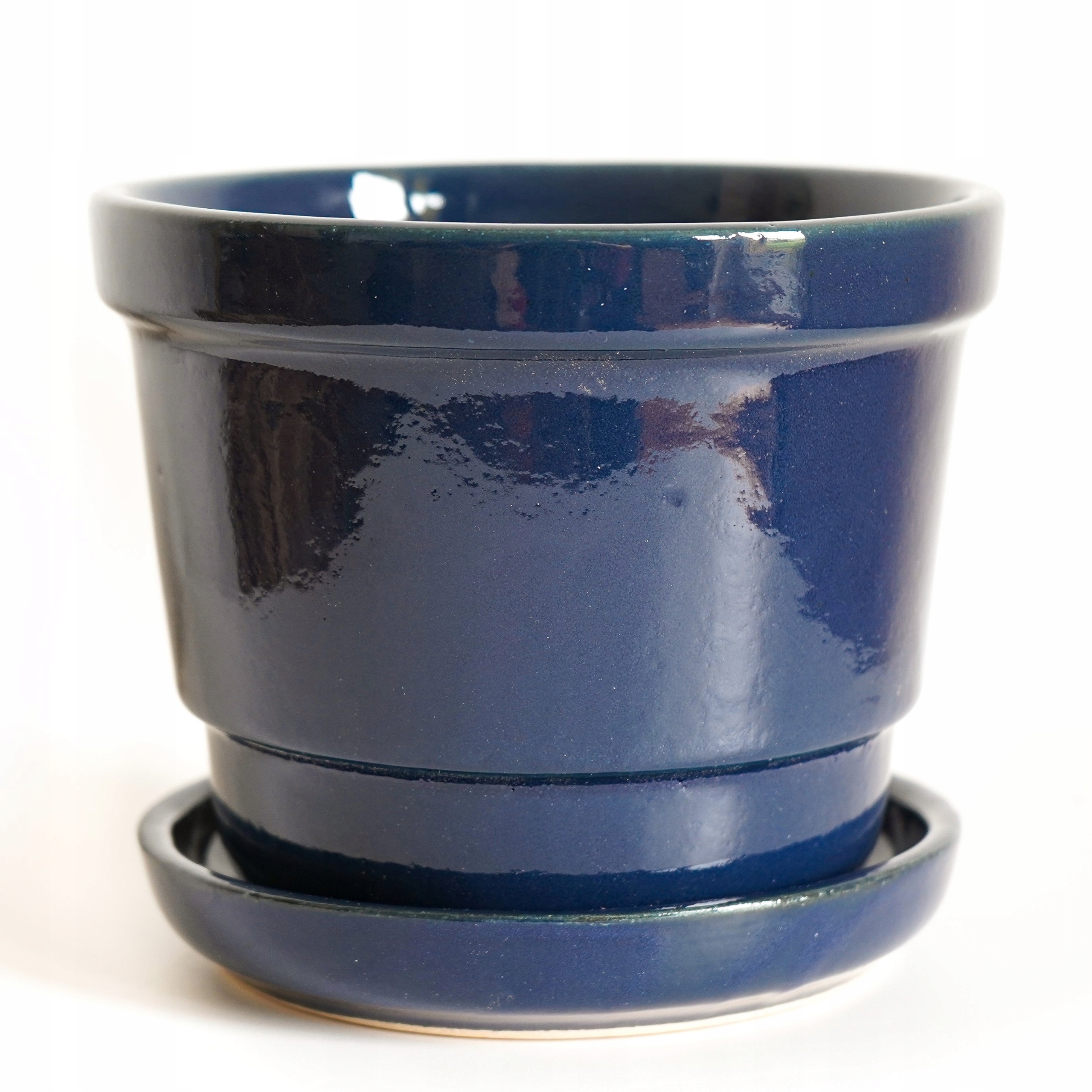 

Donica z kamionki, polski produkt, Ø 16 cm granat