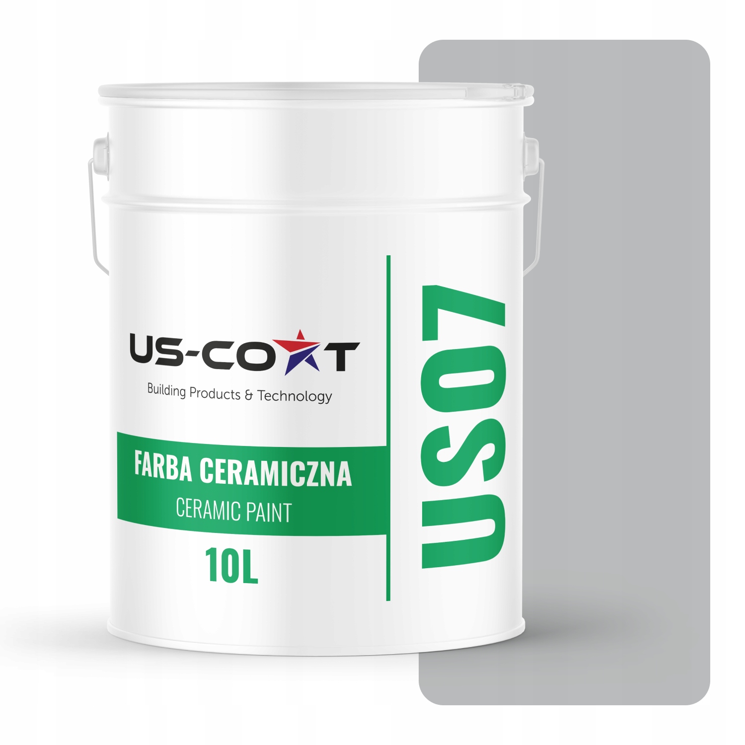 Keramická Farba Na Stenu Šedá Farba H1050 10L Hlboká Matná Na Steny Stropov