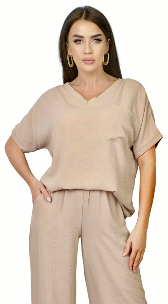 Komplet damski elegancki spodnie bluzka Duże rozmiary Polski producent 2XL Marka CEDAR