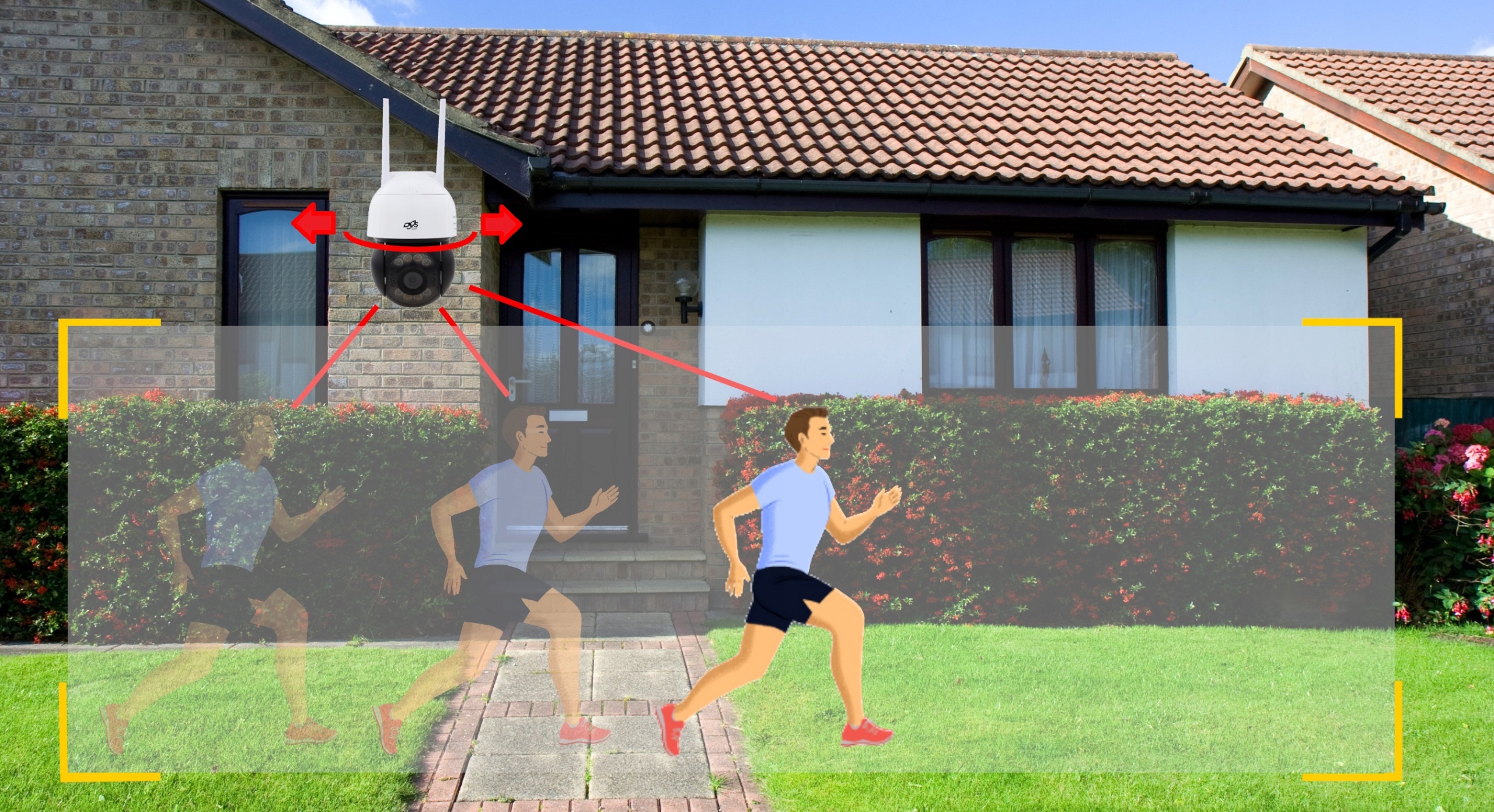 KAMERA WIFI OBROTOWA SMART 8Mpx UHD 4xZOOM MIKROFON GŁOŚNIK ZEWNĘTRZNA DVS Rodzaj zewnętrzna