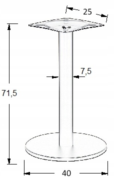 TANIA PODSTAWA DO STOŁU STOLIKA POSTUMENT NOGA Kod producenta SH-2010-1/B