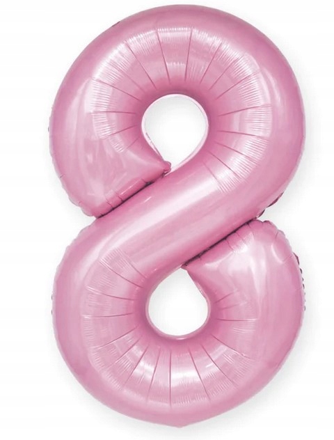 

Balon Cyfra 8 Różowy 100 cm 0-9