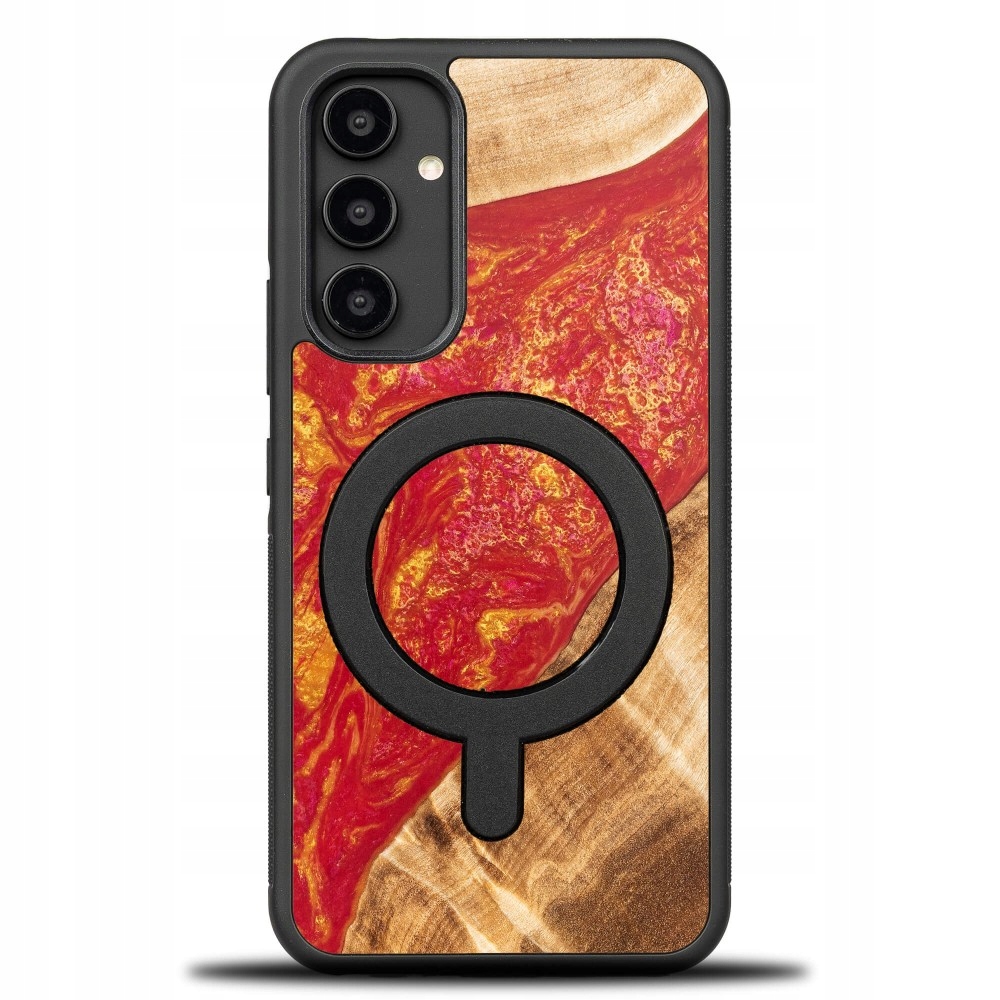 Pouzdro Bewood Unikátní pro Samsung Galaxy A54 5G Neonové Paříž s MagSafe