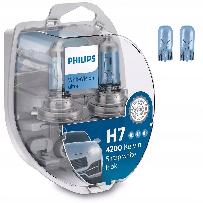 

Żarówki 2x Philips H7 2x W5W Whitevision 4200k