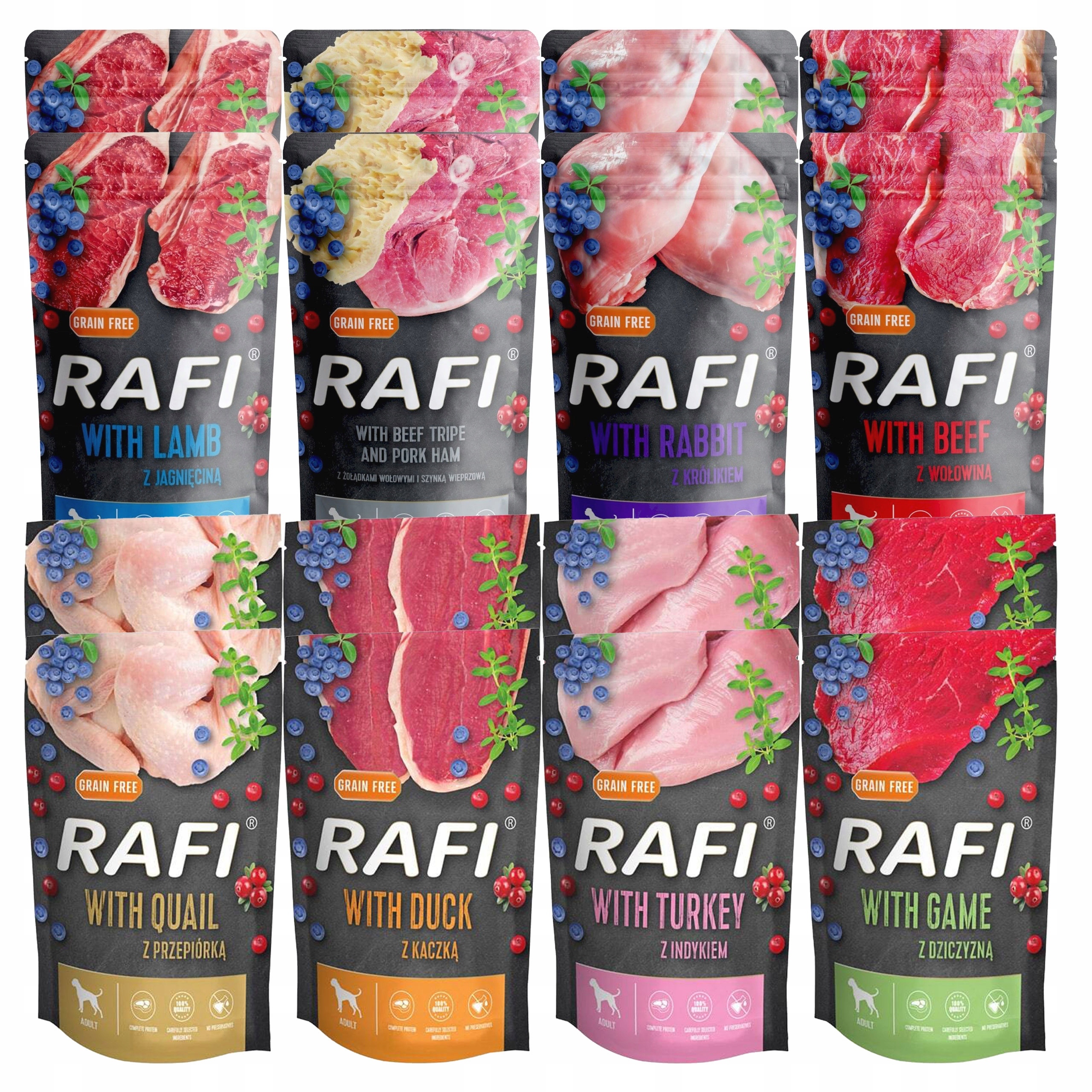 Dolina Noteci Rafi Karma mokra dla psa MIX Smaków 16 x 500g