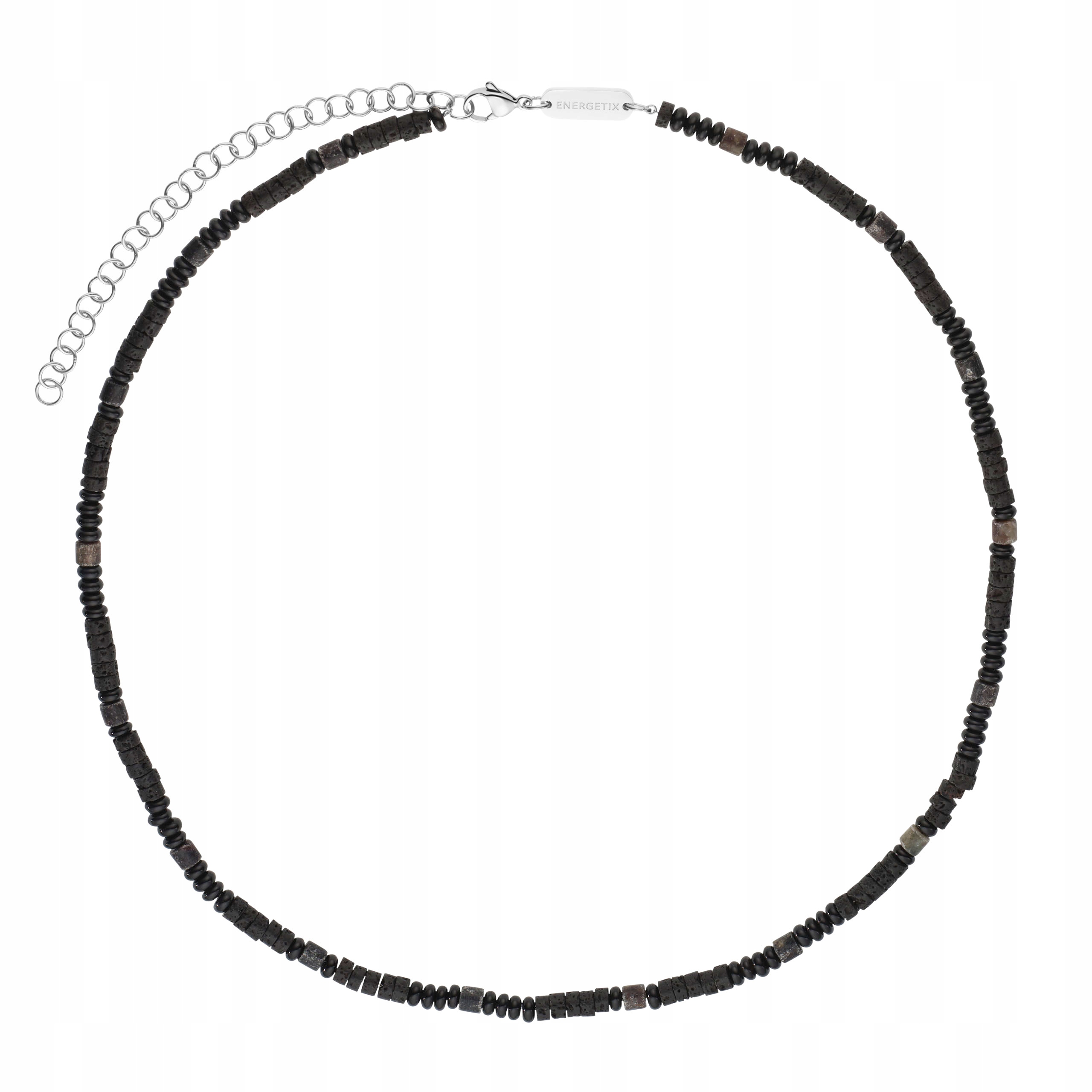 Magnetický náhrdelník černý s kameny Achát Onyx