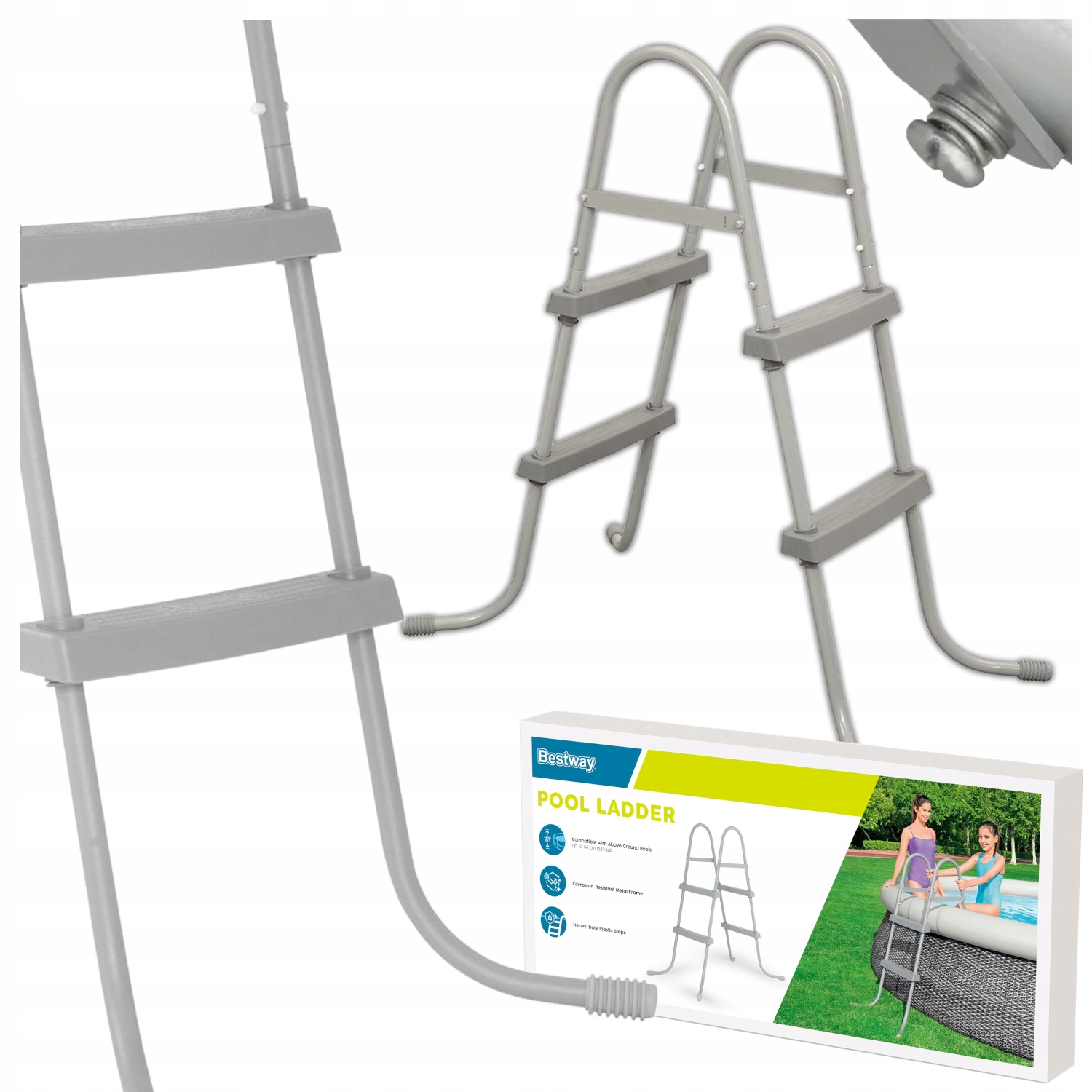 Žebřík Do Bazénu 84 CM Bestway 58430 Protiskluzové Stupně