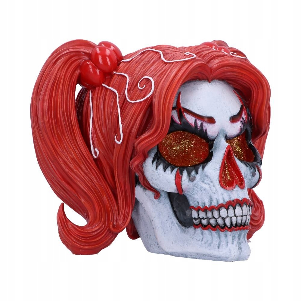 Lebka Drop Dead Gorgeous Cackle and Chaos Clown Doll Skull Originál