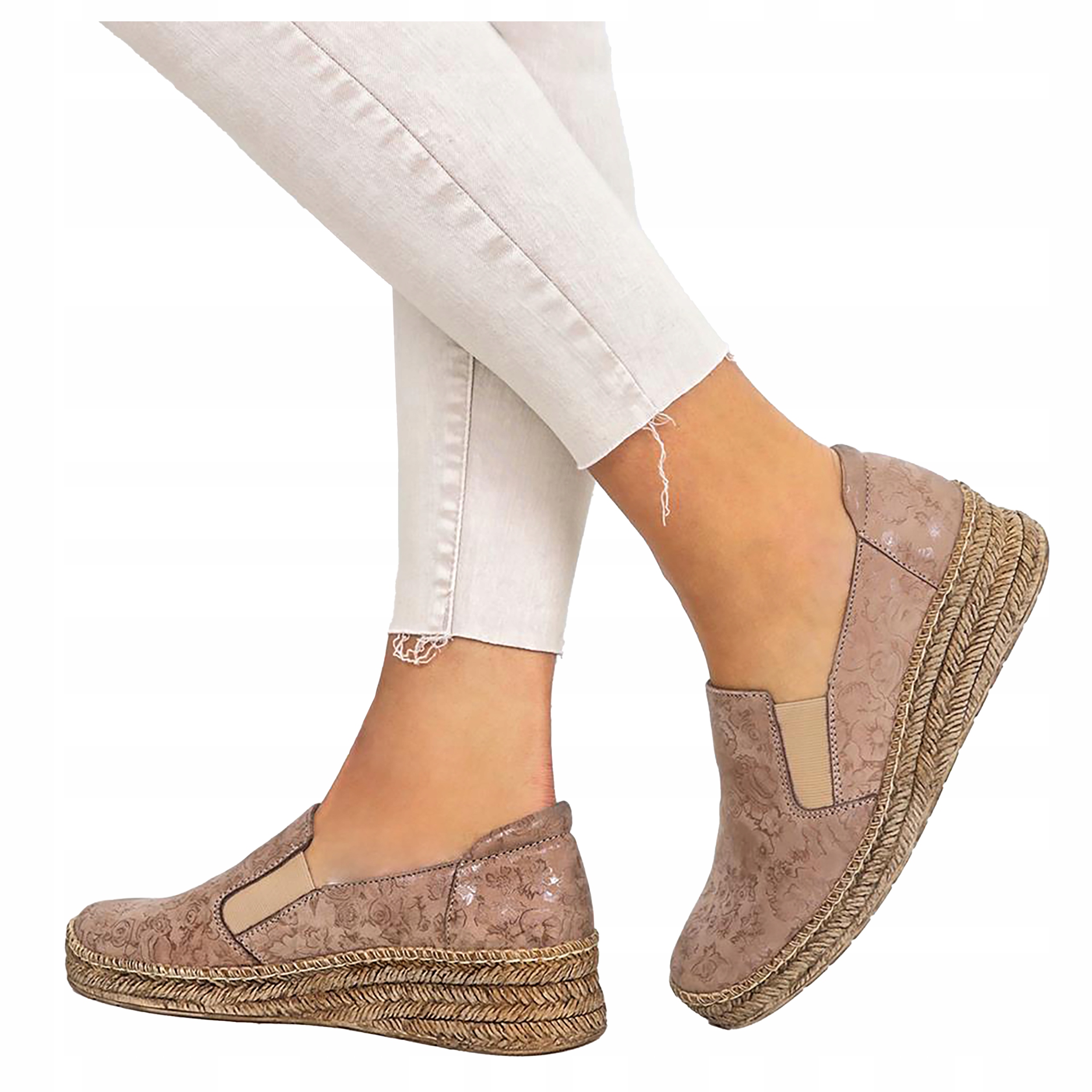 Polobotky Slip On Kožené Na Koturně Polské vel. 41