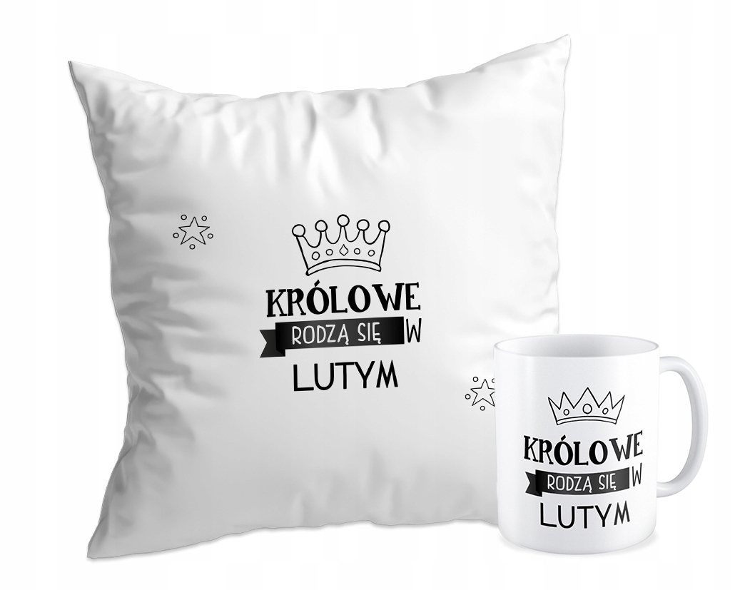 

Zestaw Poduszka + Kubek Królowe Rodzą Się W...