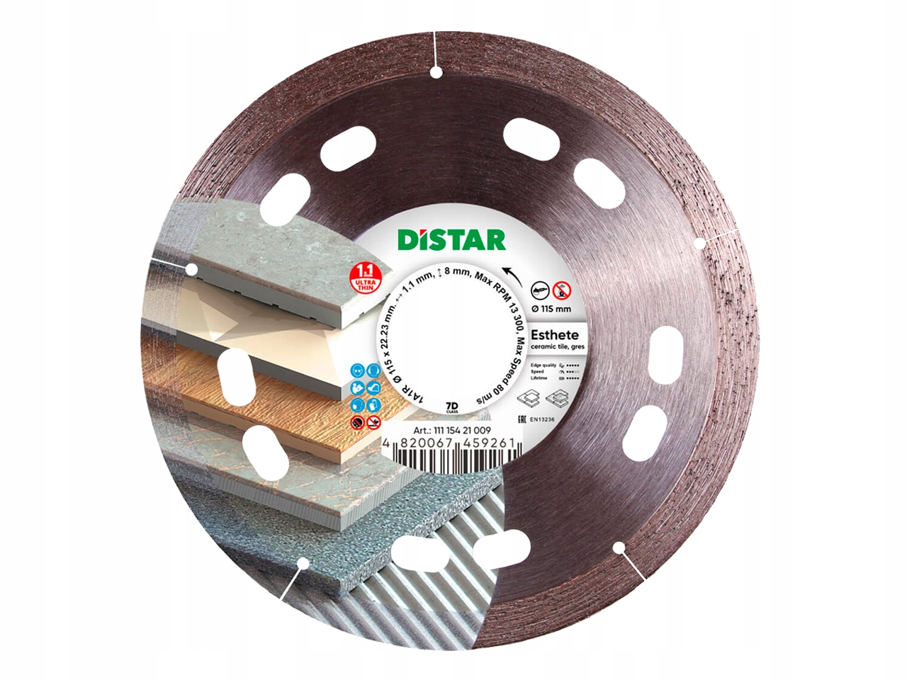 

Distar Tarcza Diamentowa 115mm Do Gresu Ceramiki