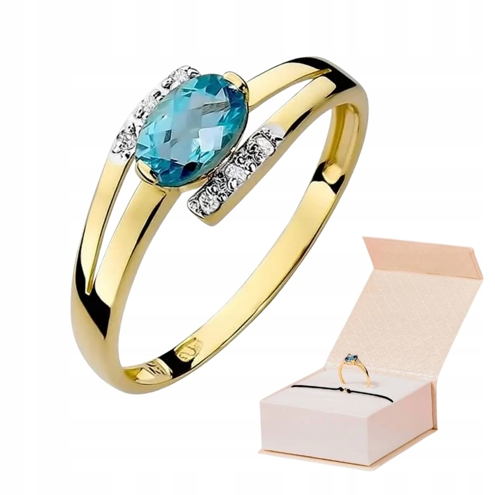 Prstýnek Prsten S Topazem 0,50 Ryzost 585 Zlatý Náramek